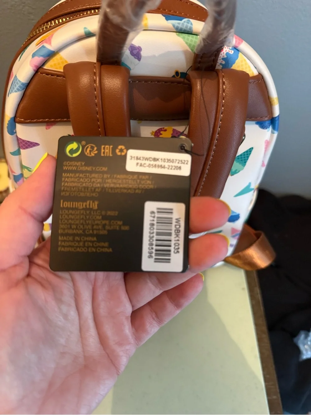 Loungefly princess Ice Cream Waffle Mini Backpack